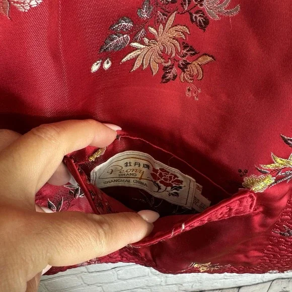 VTG PEONY BRAND Shanghai China Silk Jacket Blazer Asian Kimono Reversible Sz MED - Picture 2 of 14